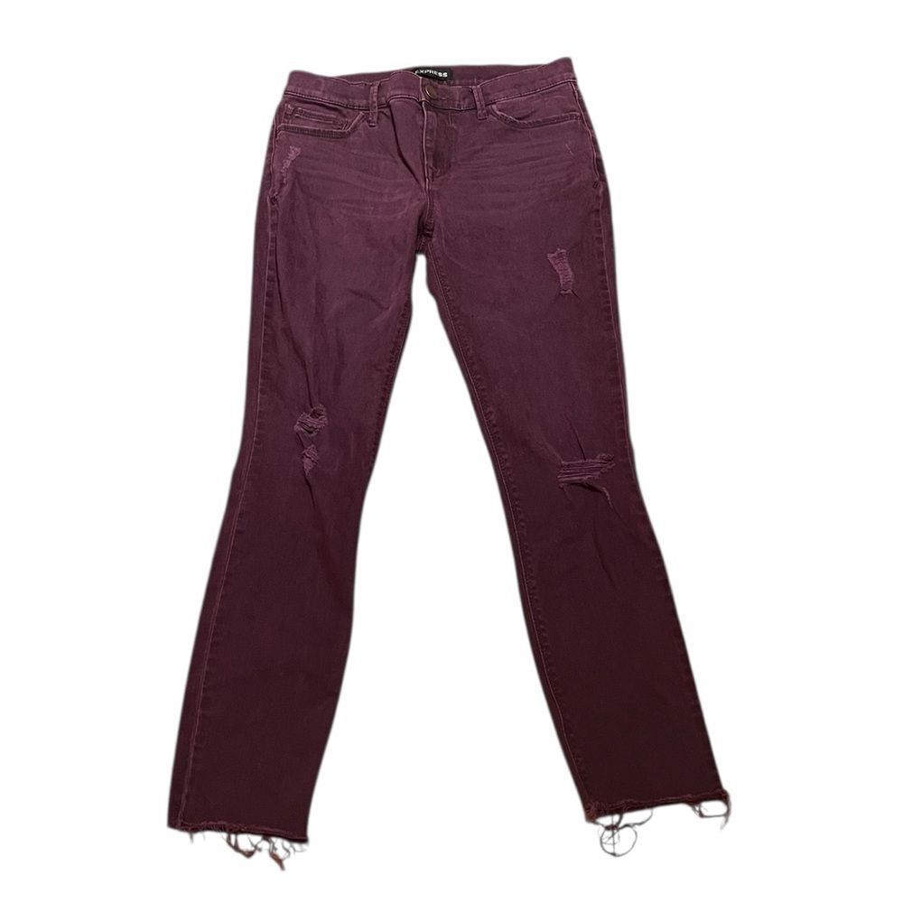 Express Women’s Deep‎ Purple Mid Rise Ankle Legging, Size 4R